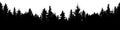 Seamless silhouette of coniferous forest, vector.